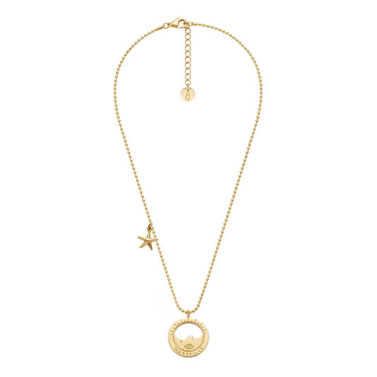collier Malmousque chaîne boule diamantée dorée — médaille Marseille ajourée, bijou doré à l'or fin Ligne Bleue, fabriqué à Marseille